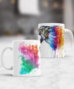 taza diseños animales acuarela