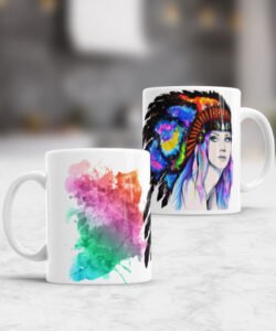 taza diseños animales acuarela