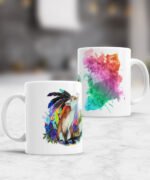 taza diseños animales acuarela