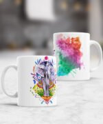 taza diseños animales acuarela