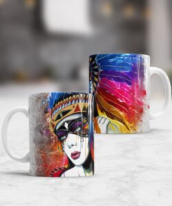 taza diseños animales acuarela