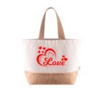 bolsa de yute y algodon personalizada