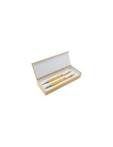 set de 2 bolígrafos en estuche de bambú
