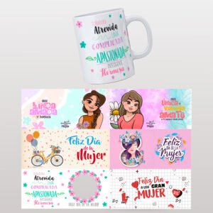 TAZA DIA DE LA MUJER PERSONALIZADA