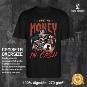 Camiseta oversize money in cash