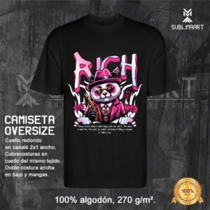 Camiseta oversize oso mafia rich